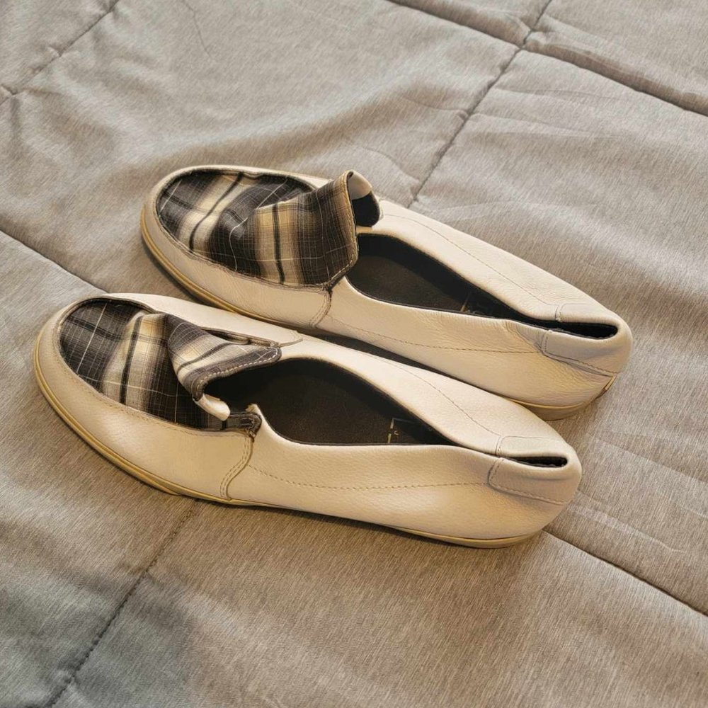 DC White / Plaid Slip on Shoes